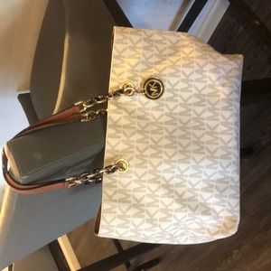 Michael Kors tan and brown purse